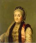 Portrait of Catherine II Wearing a Kokoshnik Woman s Headdress . Copy  - Hermitage